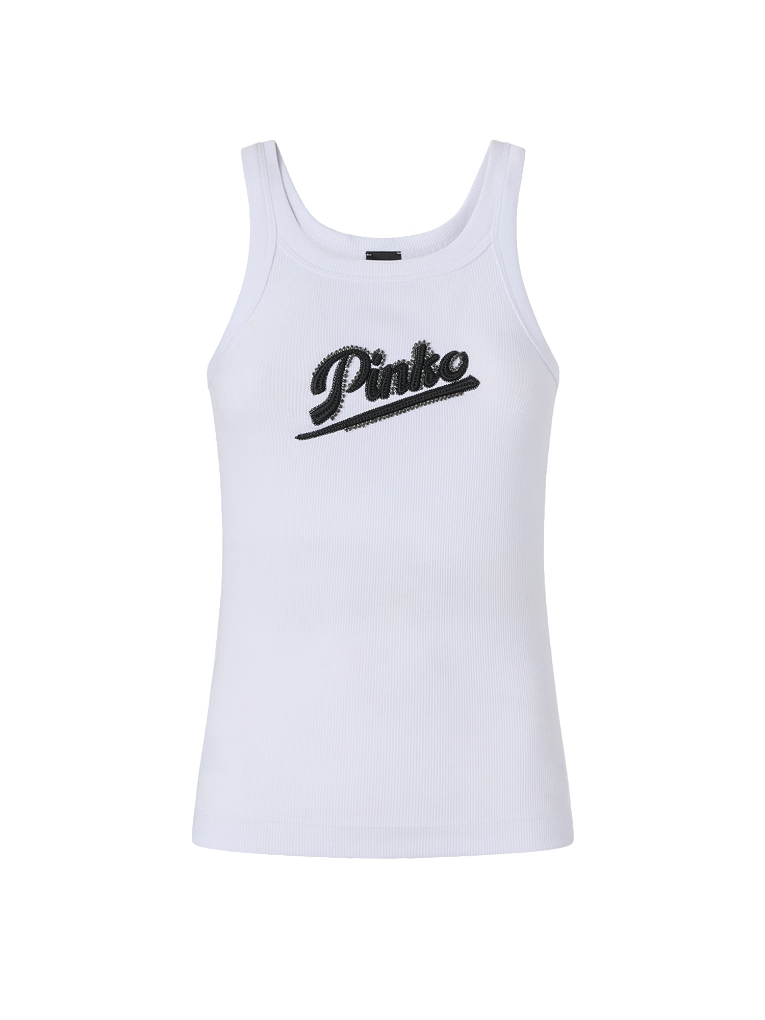 Tank top con ricamo e strass 107299 A3H7Z14 PINKO 