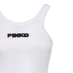 Canotta cropped con logo 107301 A3H6Z14 PINKO 