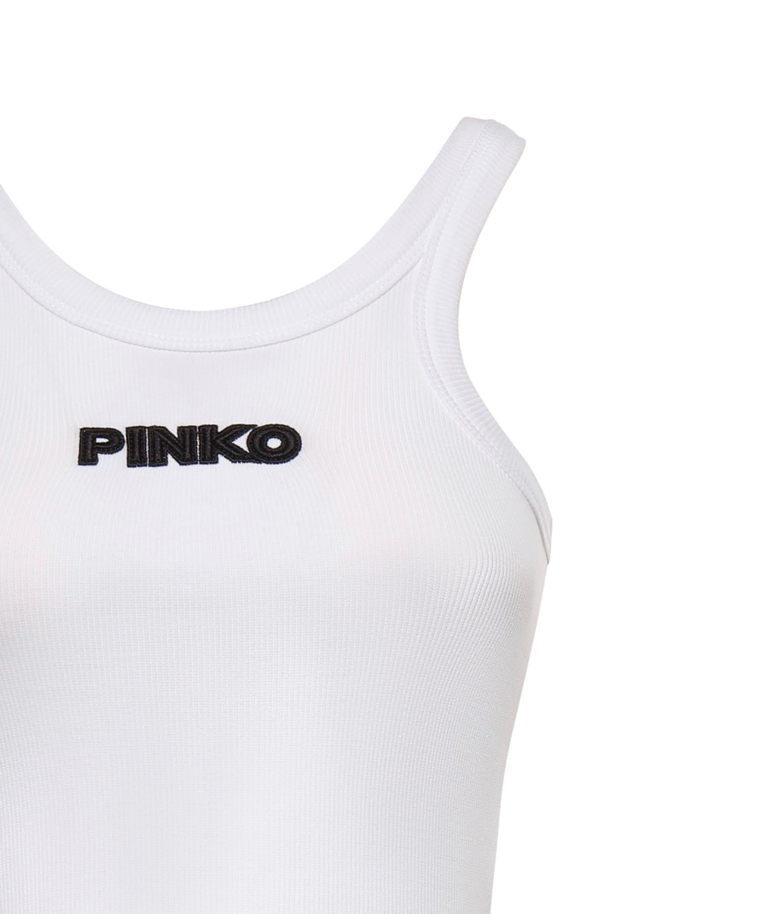 Canotta cropped con logo 107301 A3H6Z14 PINKO 