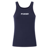 Tank top con logo 3D 107302 A3H6GA3 PINKO 