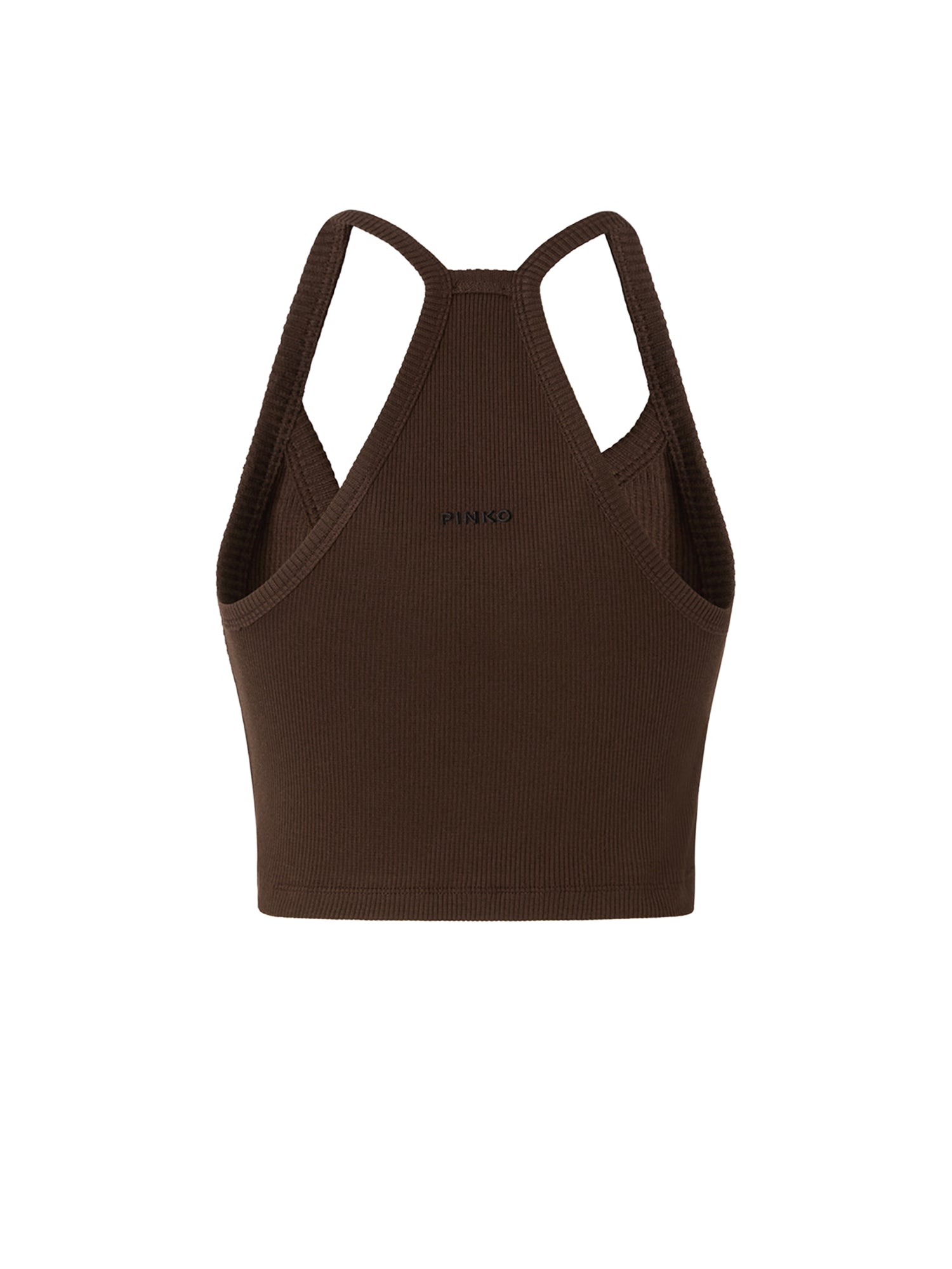 Canotta cropped con scollo asimmetrico 107304 A3IKL78 PINKO 
