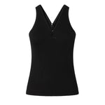 Canotta a costine con logo 107310 A3GGZ99 PINKO 