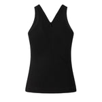 Canotta a costine con logo 107310 A3GGZ99 PINKO 
