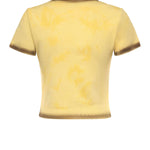 T-shirt cropped a coste con logo 107311 A3H5H47 PINKO 