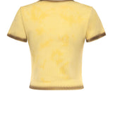 T-shirt cropped a coste con logo 107311 A3H5H47 PINKO 