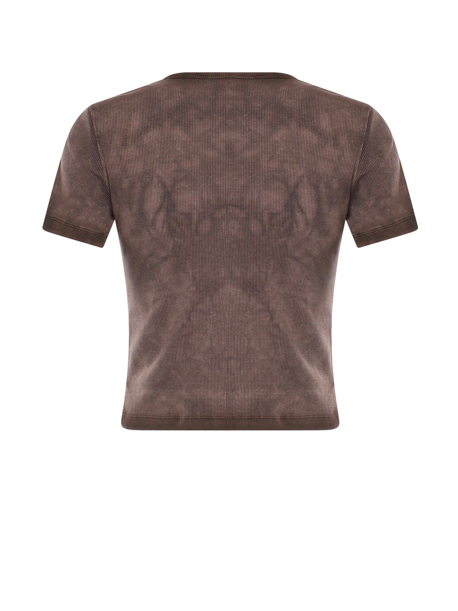 T-shirt cropped a coste con logo<BR/> 107311 A3H5L72 PINKO 