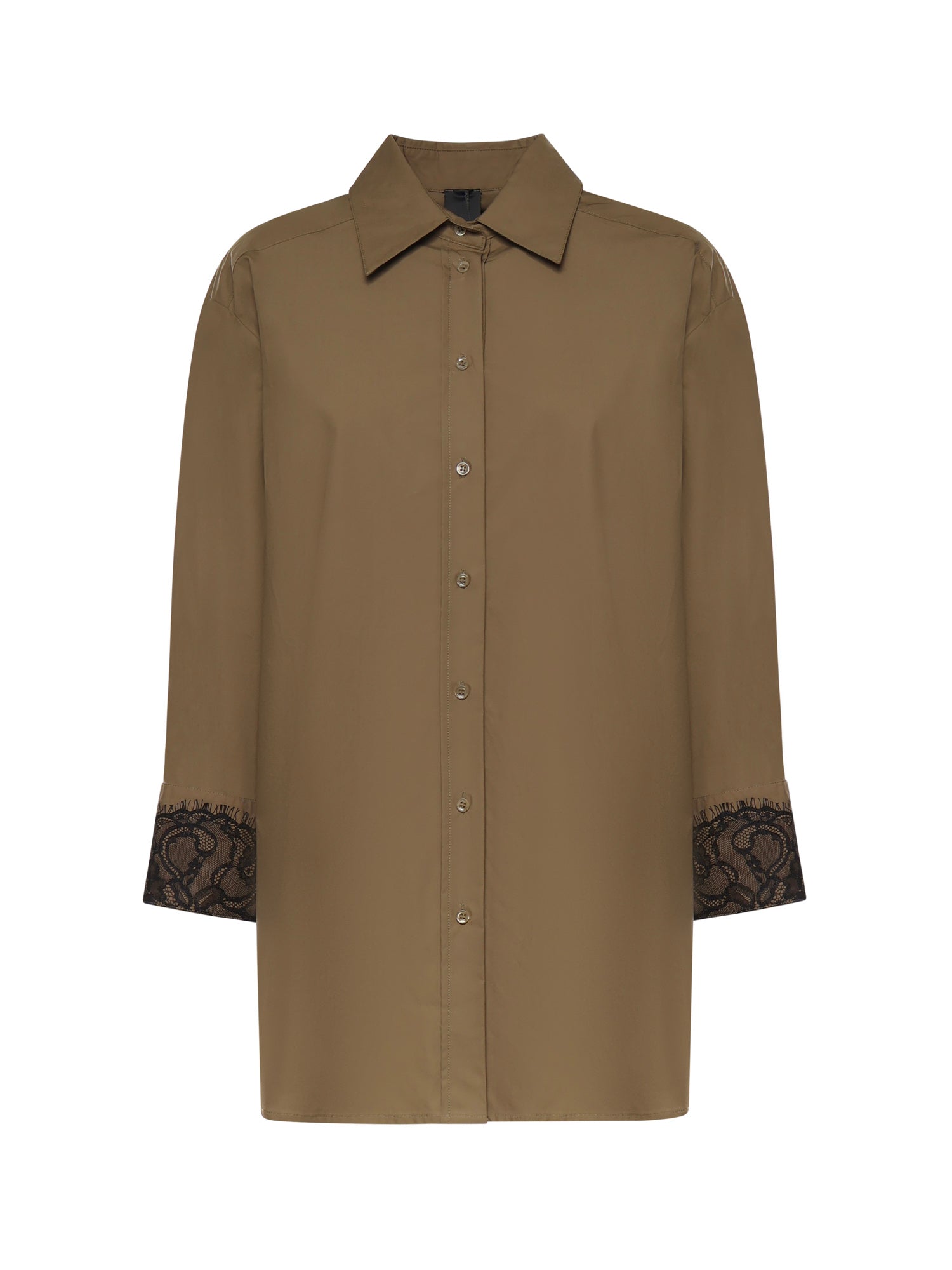 Camicia in popeline con dettagli in pizzo 107603 A3NEX22 PINKO 
