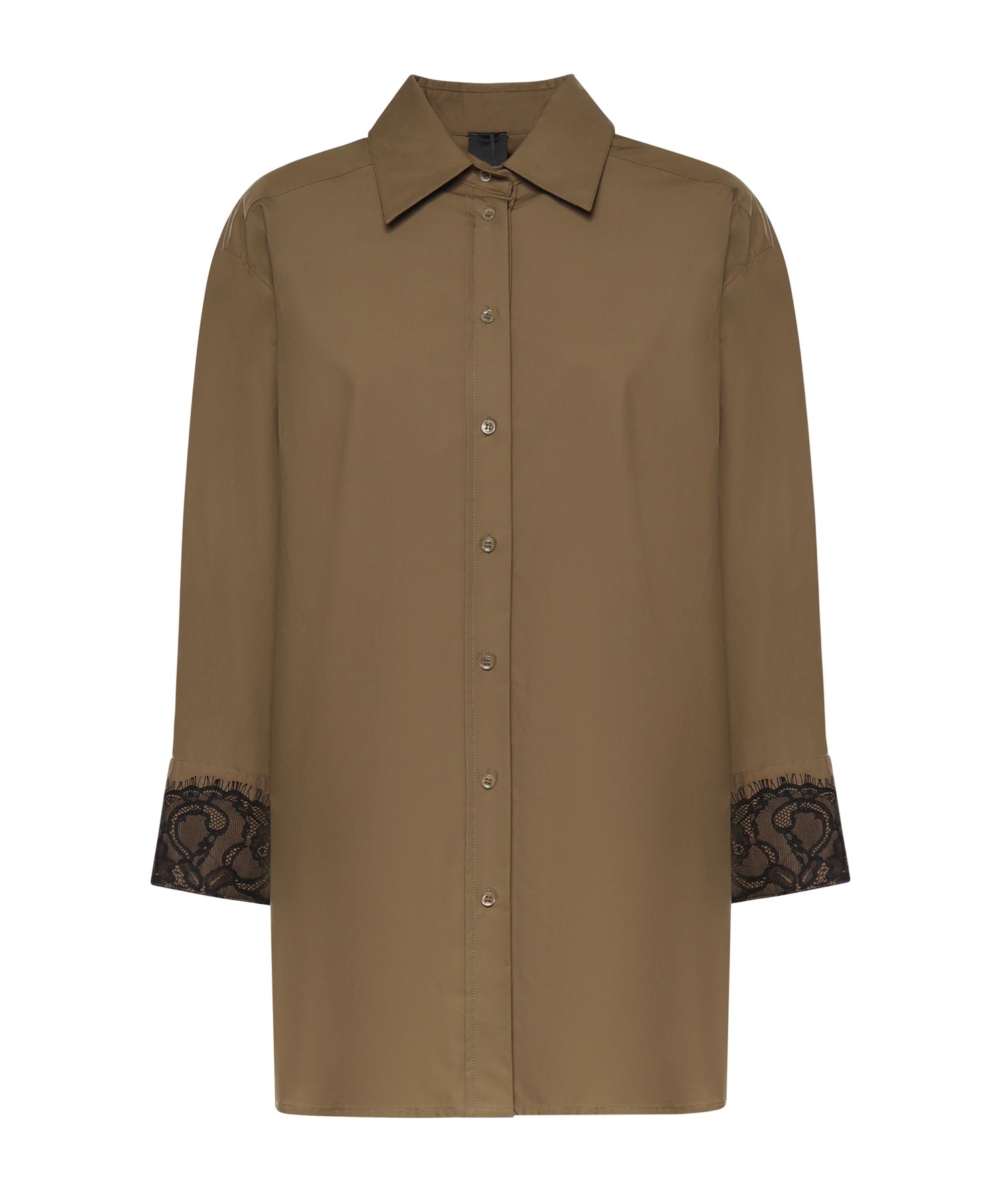 Camicia in popeline con dettagli in pizzo 107603 A3NEX22 PINKO 