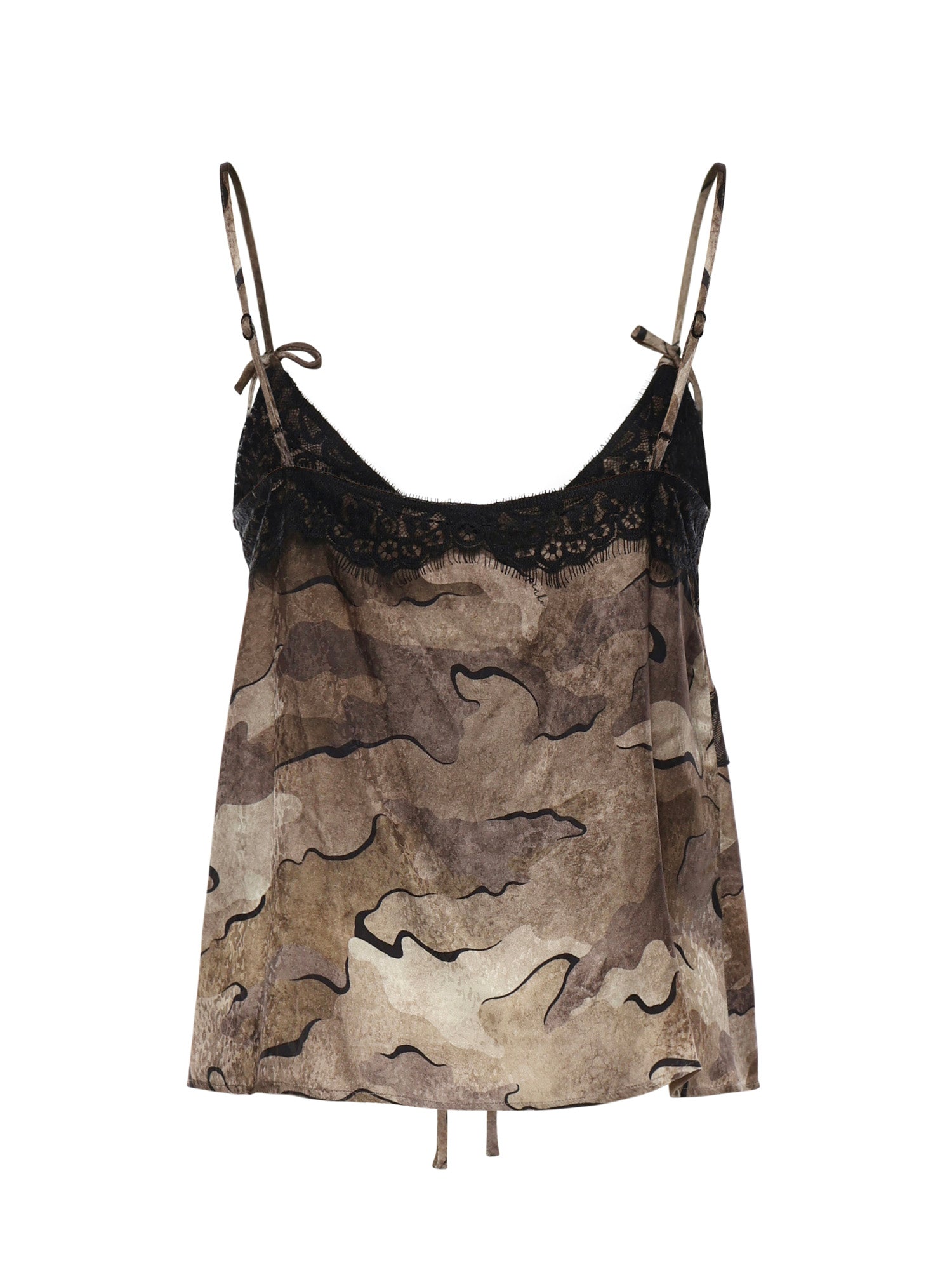 Top camouflage con pizzo 107605 A3MYCSZ PINKO 