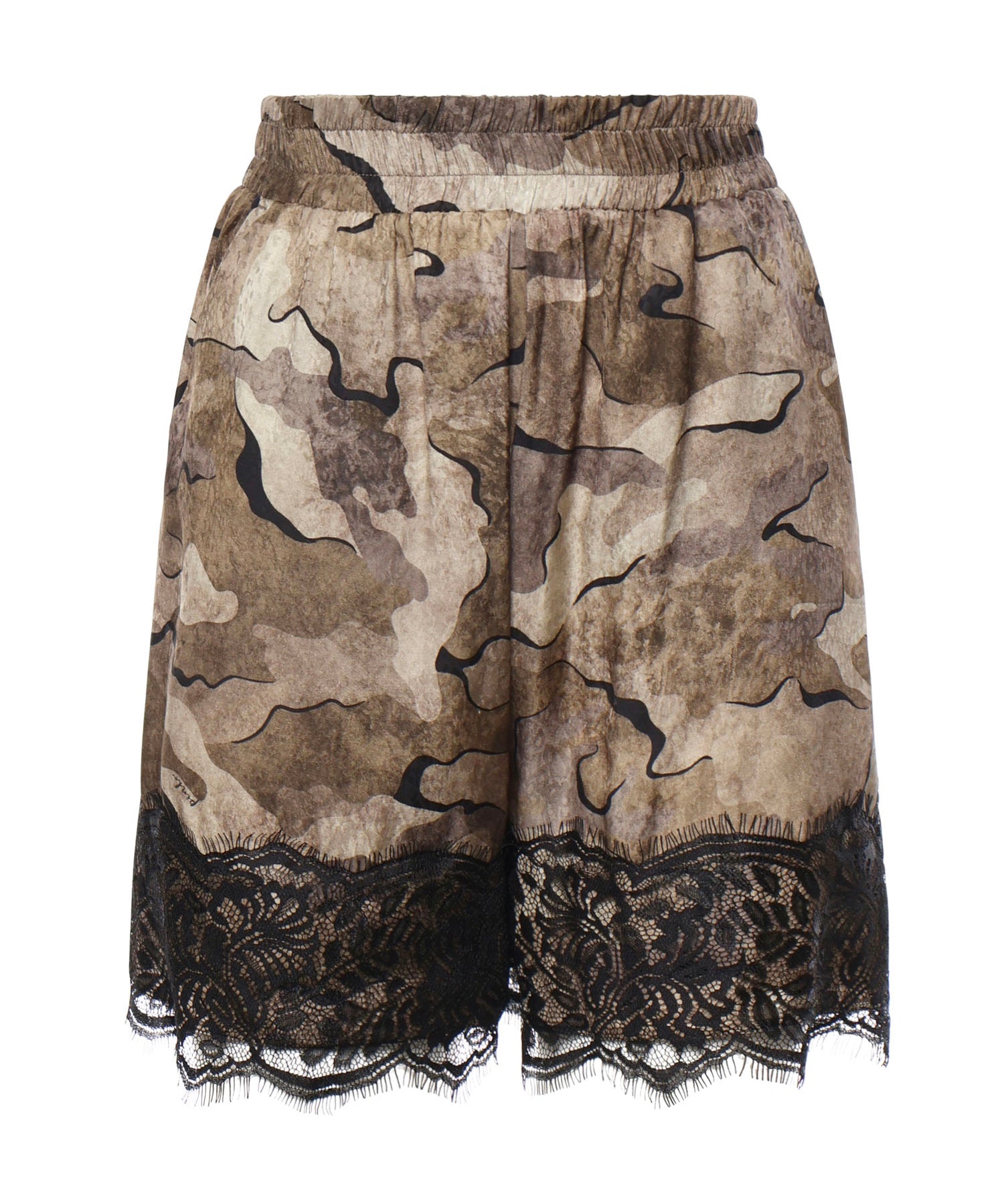Shorts camouflage con pizzo 107608 A3MYCSZ PINKO 