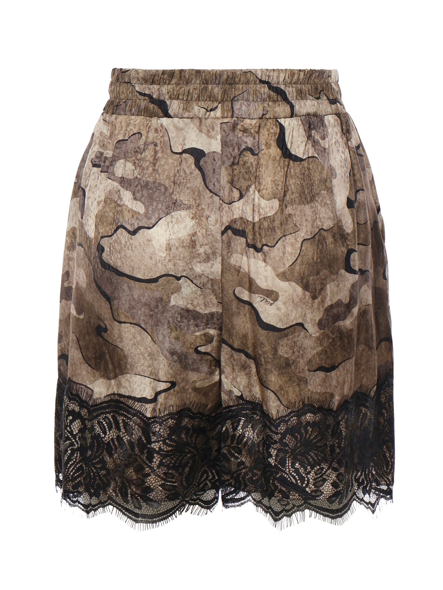 Shorts camouflage con pizzo 107608 A3MYCSZ PINKO 
