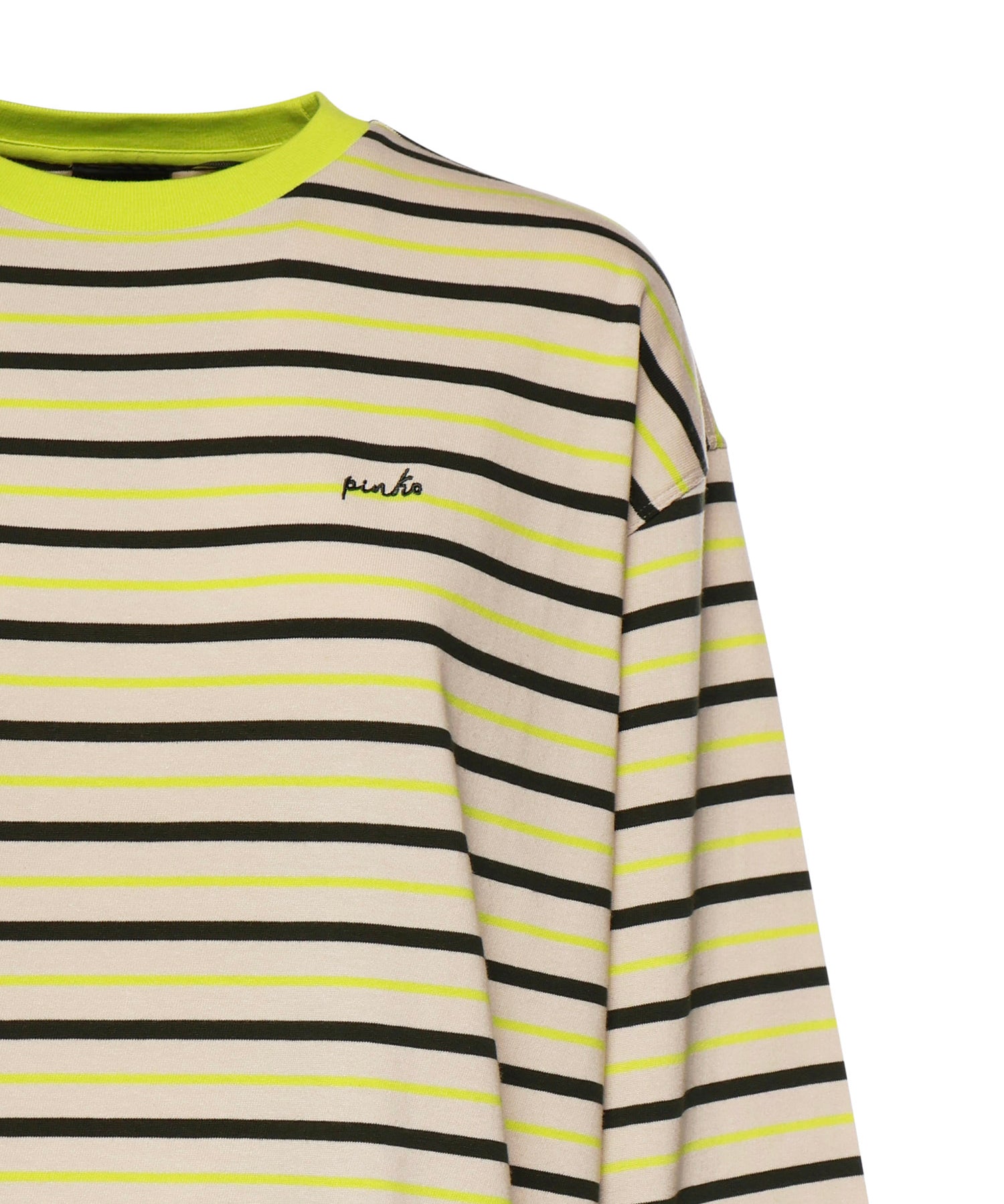 Maglia a righe con ricamo 107728 A3MLCVT PINKO 