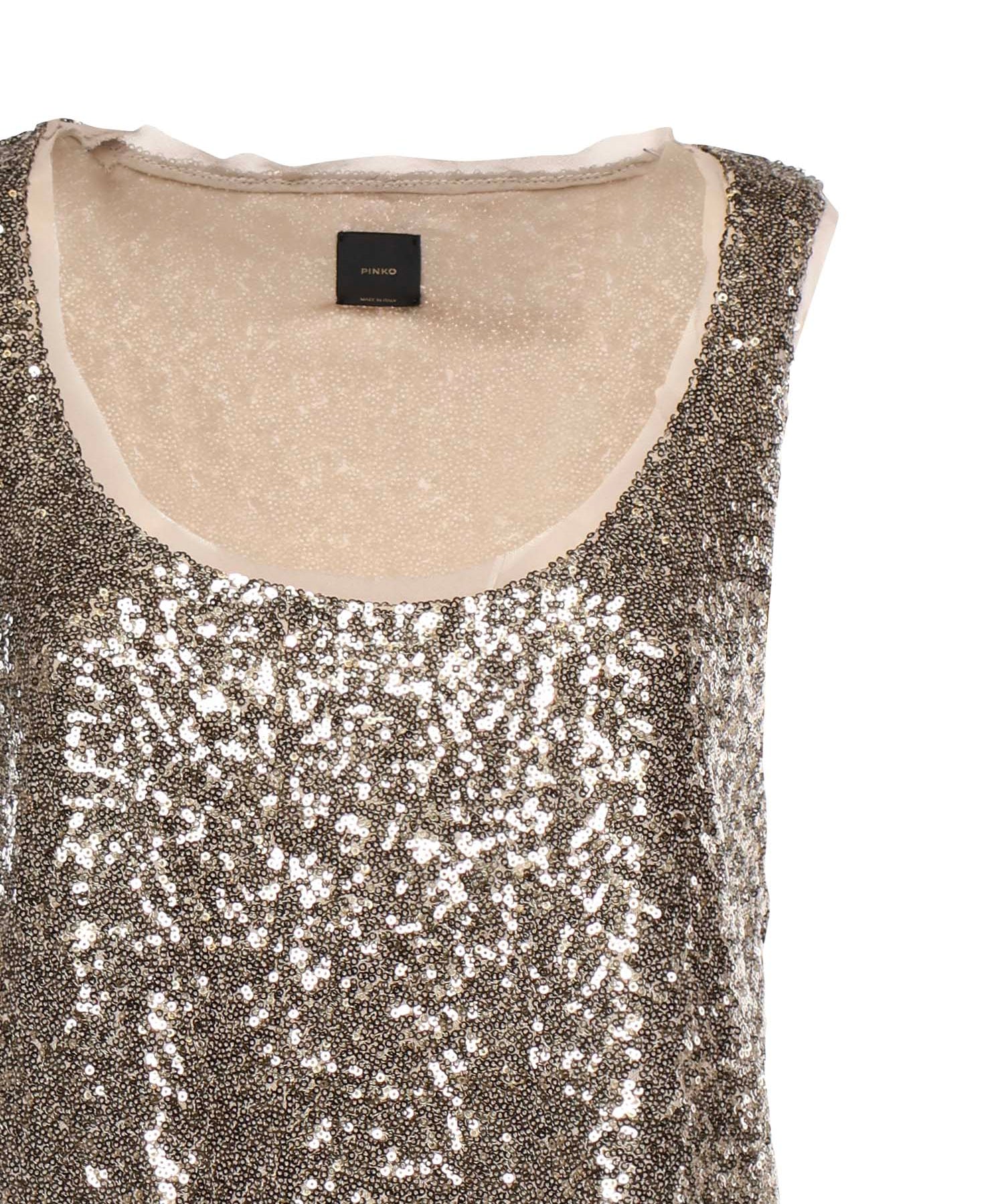Canotta full paillettes 107743 A3ODH55 PINKO 