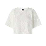 Maglia cropped in pizzo 107934 A3PZZ09 PINKO 