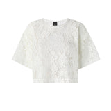 Maglia cropped in pizzo 107934 A3PZZ09 PINKO 