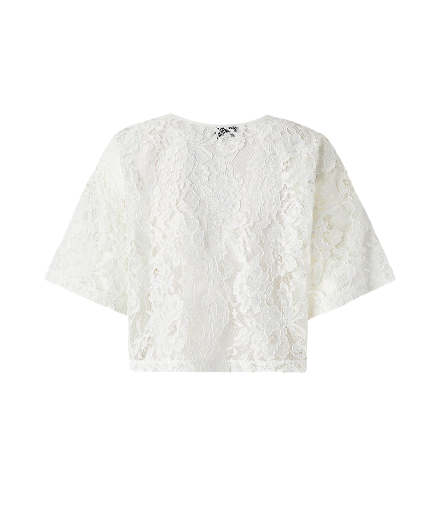 Maglia cropped in pizzo 107934 A3PZZ09 PINKO 
