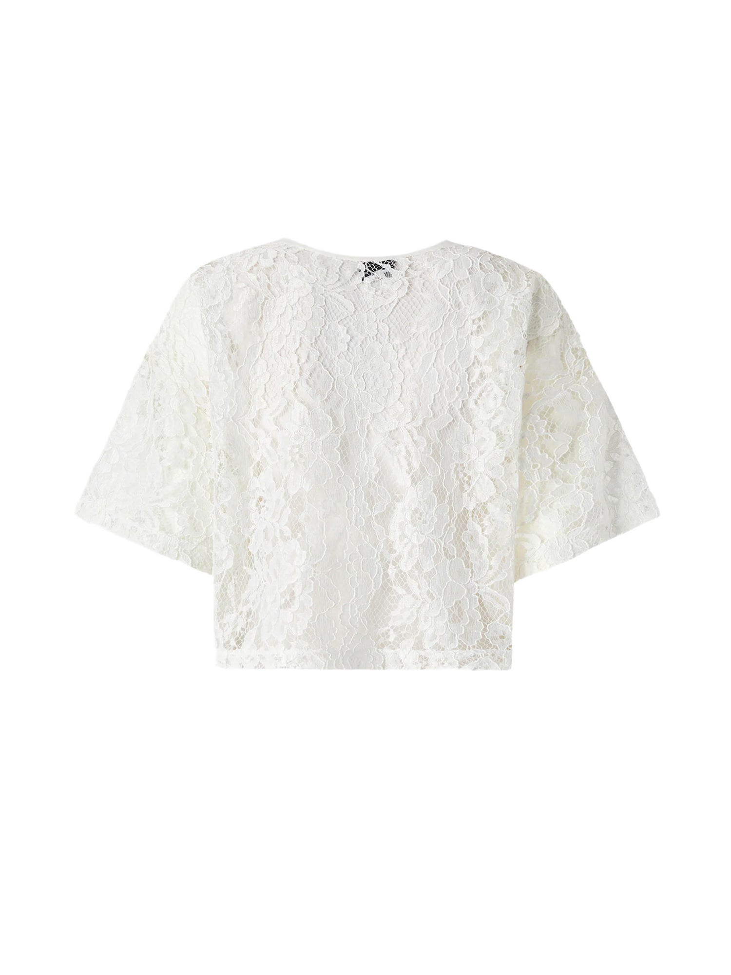 Maglia cropped in pizzo 107934 A3PZZ09 PINKO 