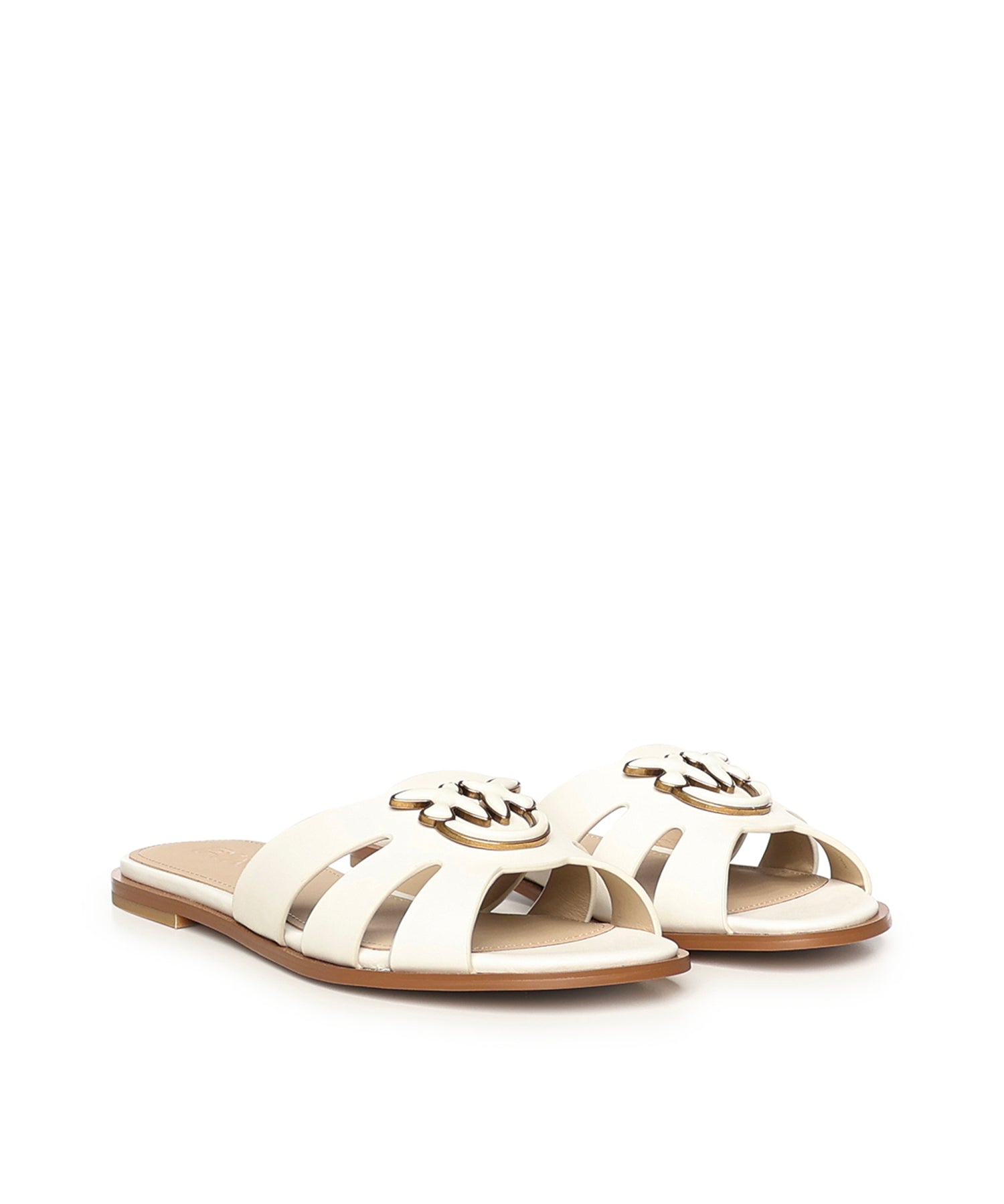 Slipper in pelle con logo SD0463 P001Z12 PINKO 
