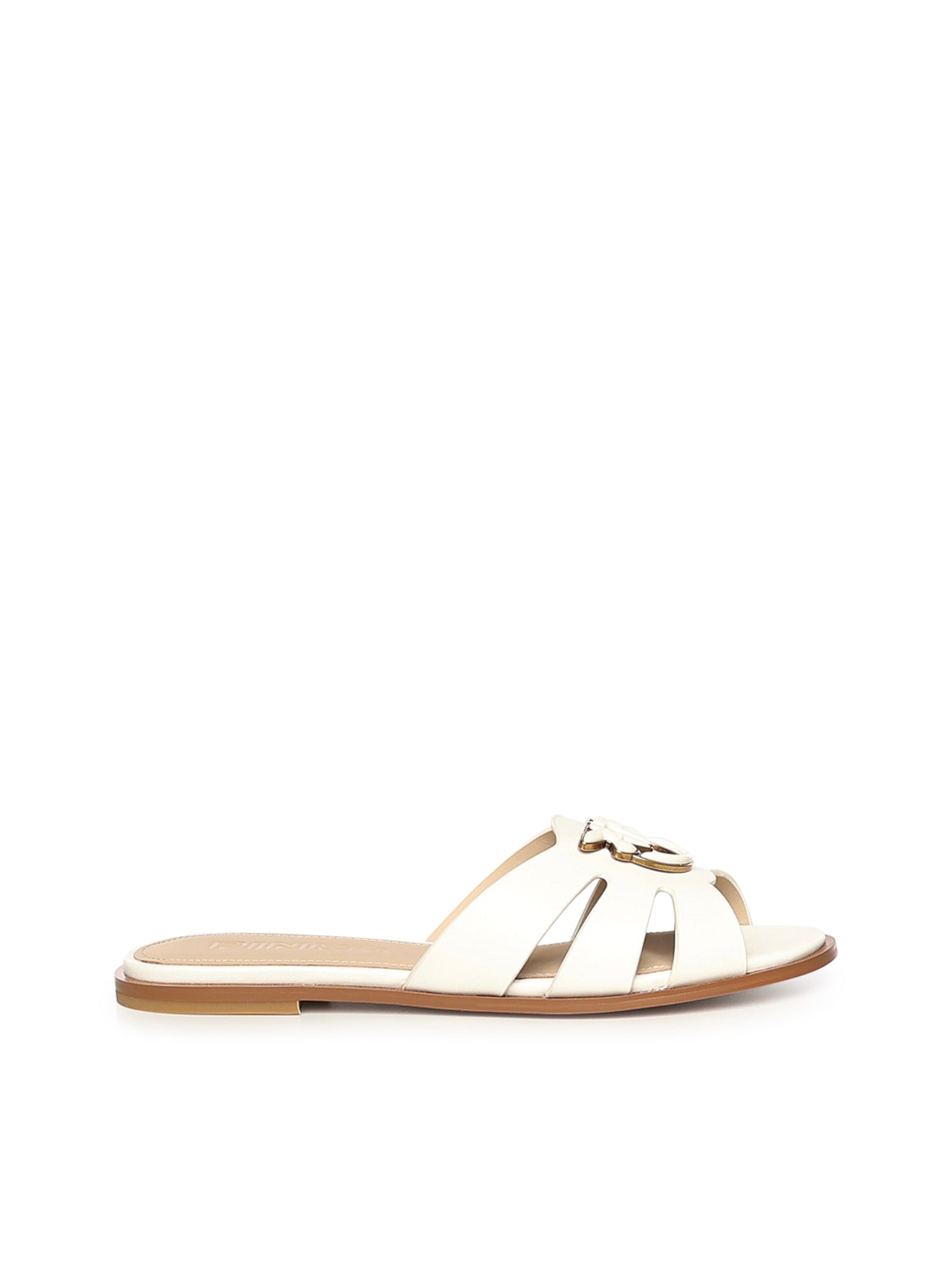 Slipper in pelle con logo SD0463 P001Z12 PINKO 