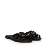 Slipper in pelle con logo SD0463 P001Z99 PINKO 
