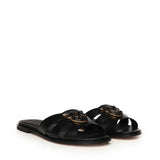 Slipper in pelle con logo SD0463 P001Z99 PINKO 
