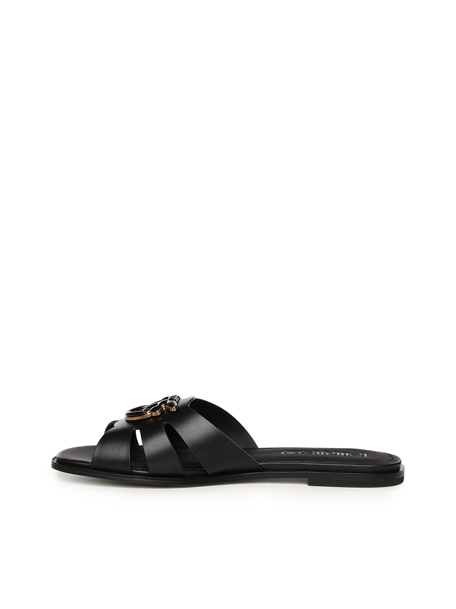 Slipper in pelle con logo SD0463 P001Z99 PINKO 