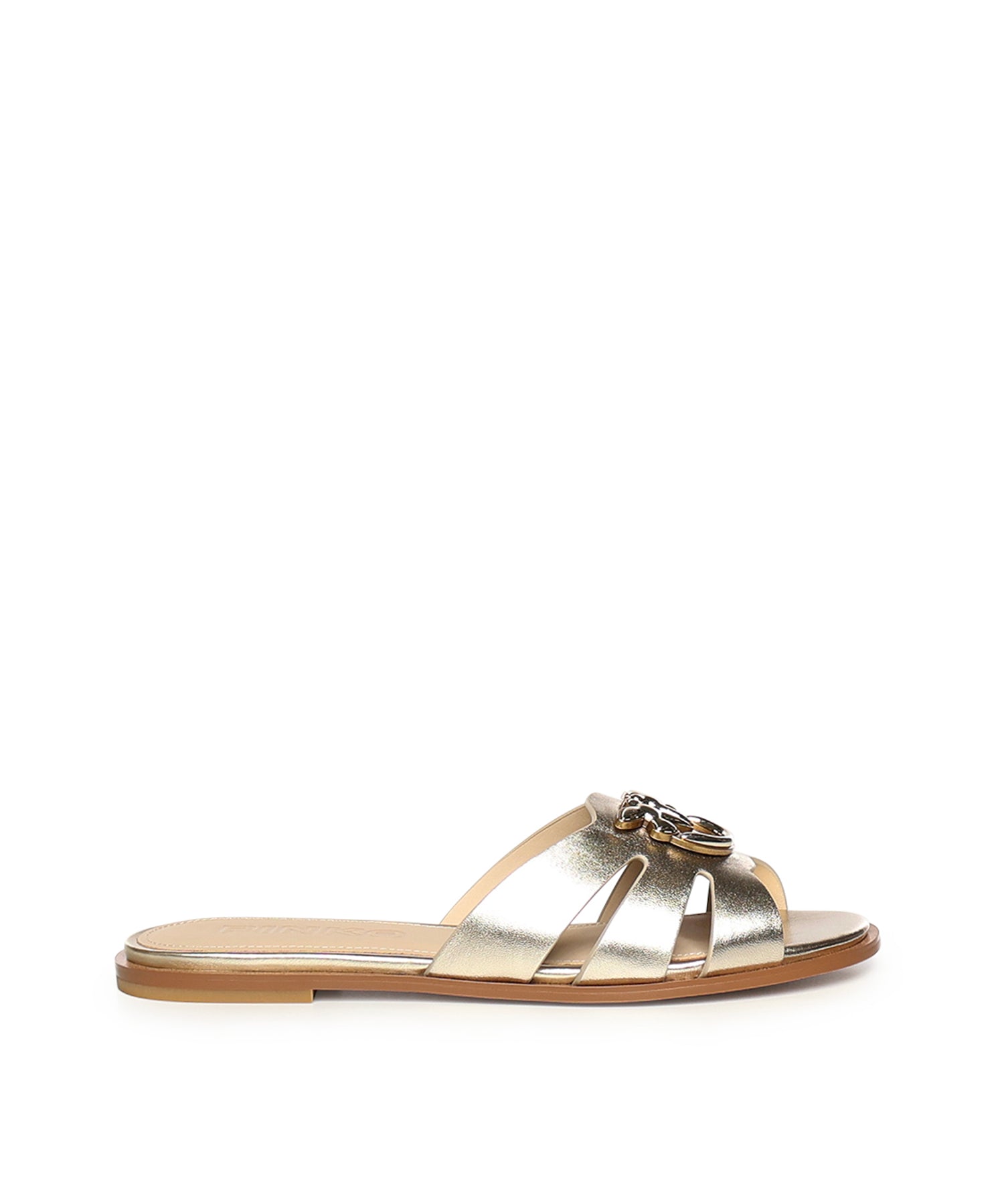 Slipper in pelle con logo SD0463 P049Z22 PINKO 