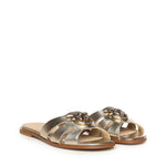 Slipper in pelle con logo SD0463 P049Z22 PINKO 