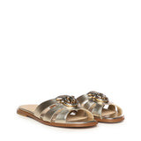 Slipper in pelle con logo SD0463 P049Z22 PINKO 