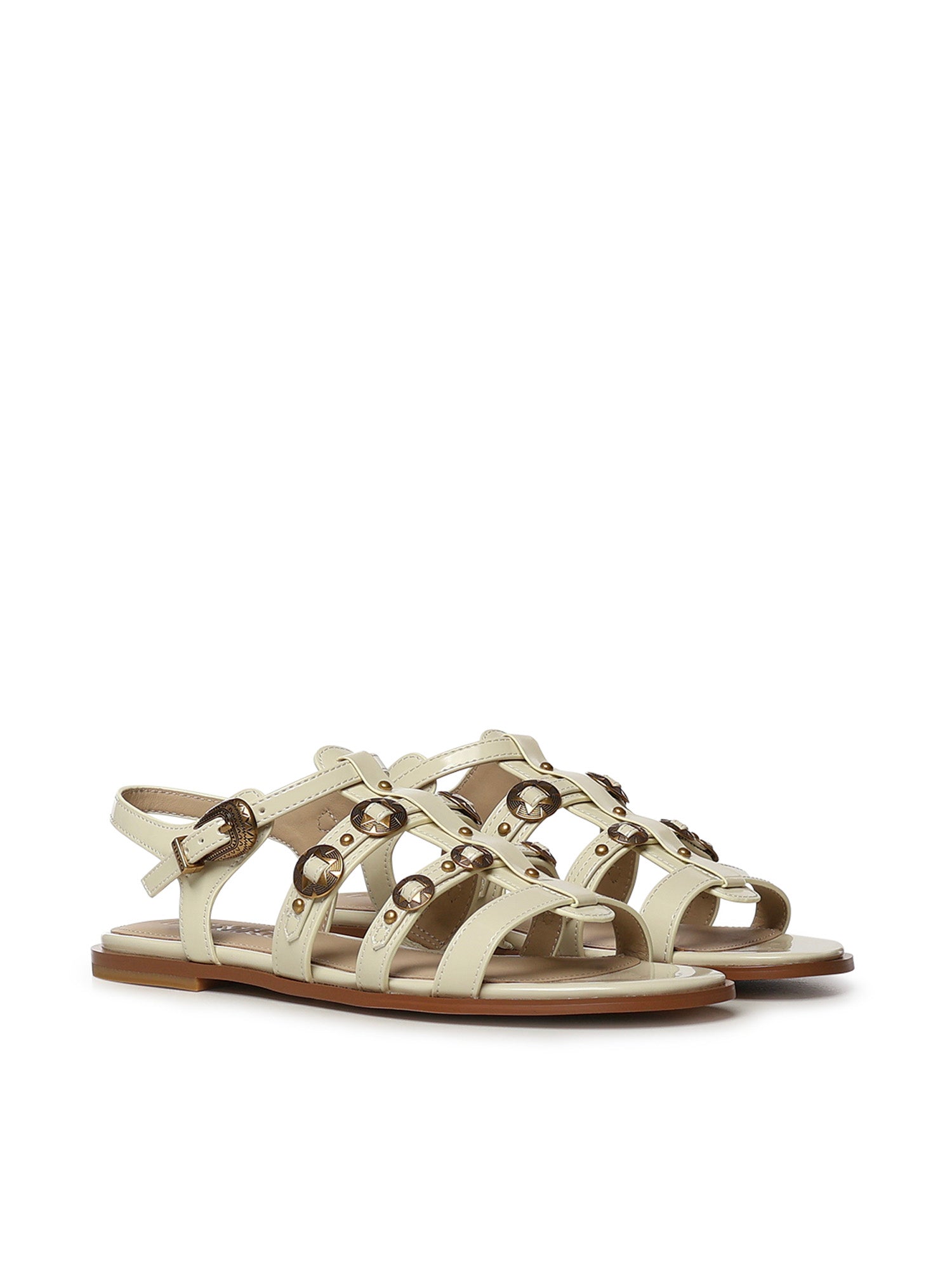 Sandali bassi con cinturini e borchie SD0469 E037DY7 PINKO 