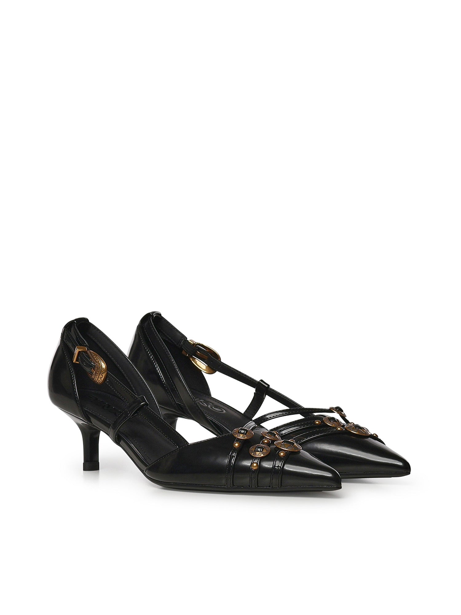 Décolleté con cinturini e borchie gioiello SD0485 E037Z99 PINKO 