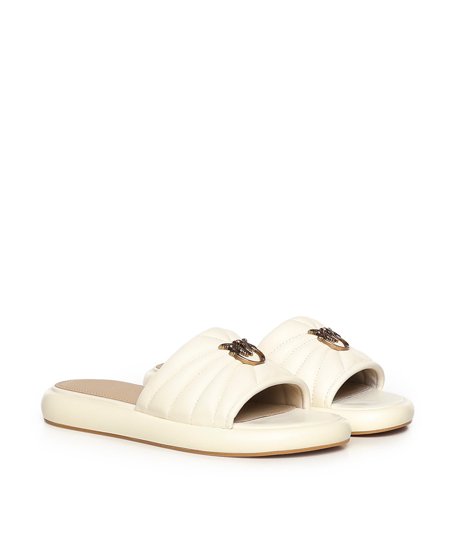 Slipper in nappa con logo SD0525 P003Z12 PINKO 