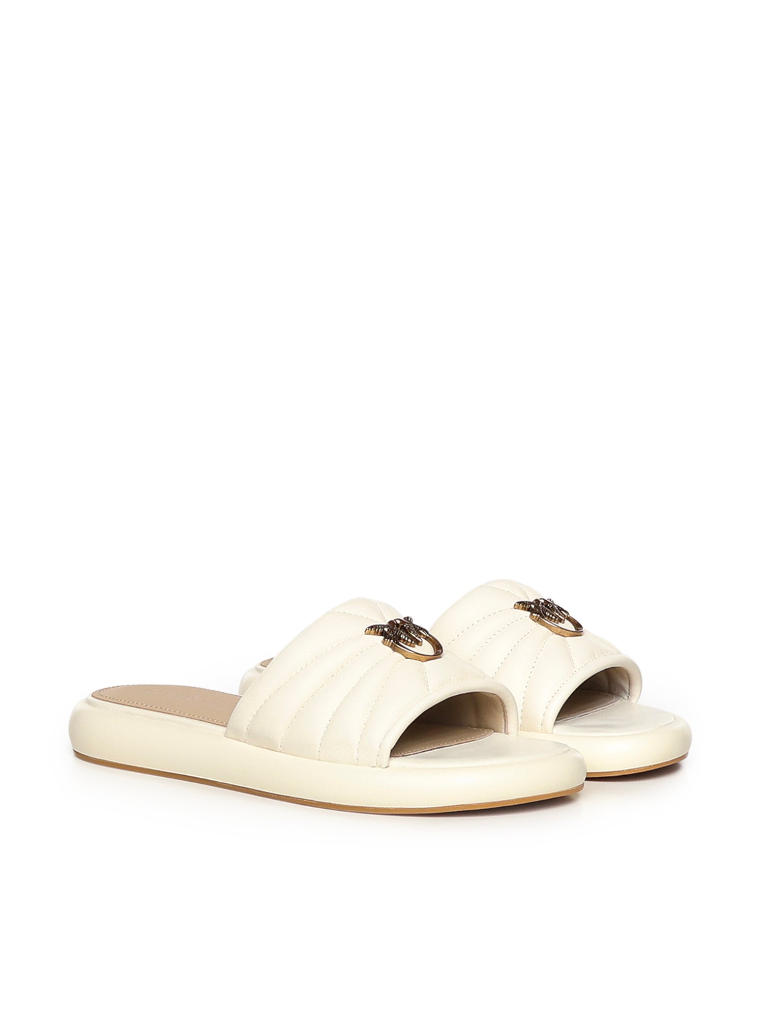 Slipper in nappa con logo SD0525 P003Z12 PINKO 