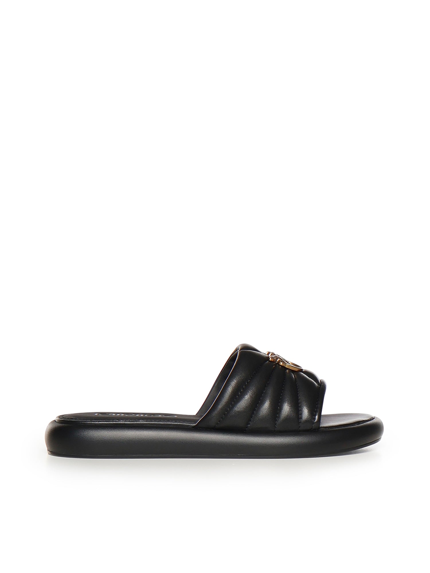 Slipper in nappa con logo SD0525 P003Z99 PINKO 