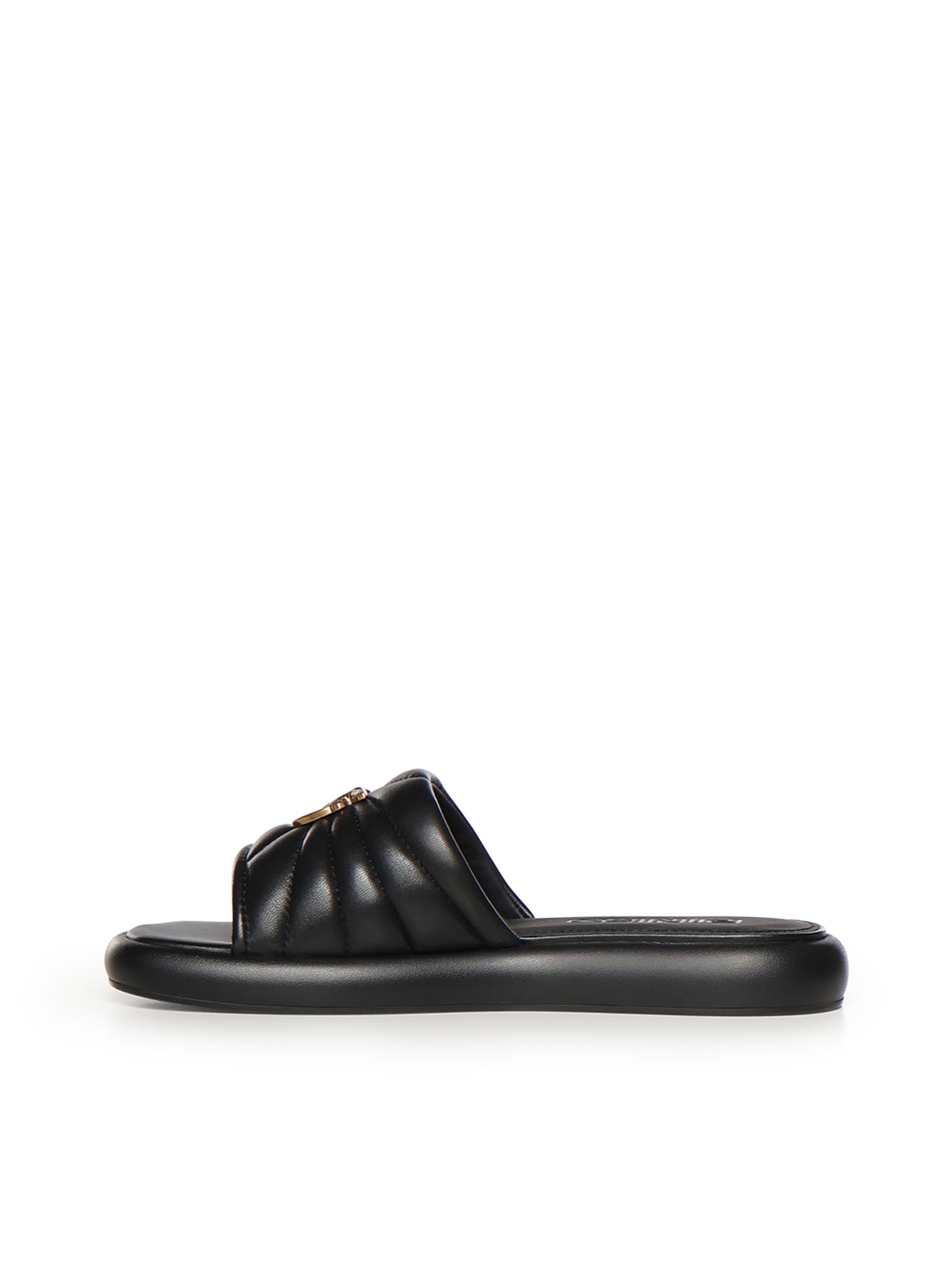 Slipper in nappa con logo SD0525 P003Z99 PINKO 