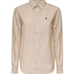Camicia in cotone e lino con logo 211971514 501 POLO RALPH LAUREN 