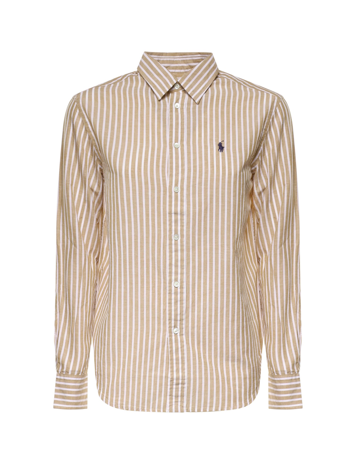 Camicia in cotone e lino con logo 211971514 501 POLO RALPH LAUREN 