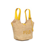 Borsa tote Polo Play in rafia e pelle 428978557 001 POLO RALPH LAUREN 