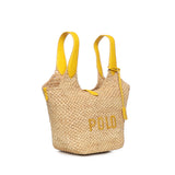 Borsa tote Polo Play in rafia e pelle 428978557 001 POLO RALPH LAUREN 