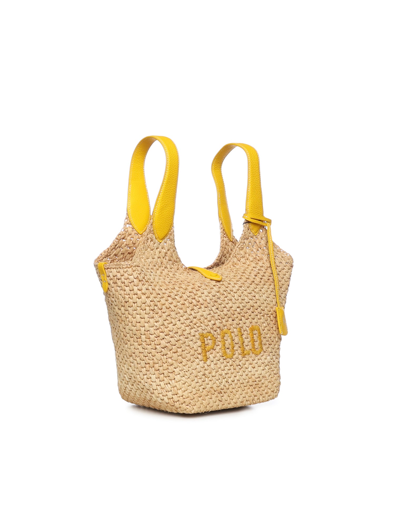 Borsa tote Polo Play in rafia e pelle 428978557 001 POLO RALPH LAUREN 