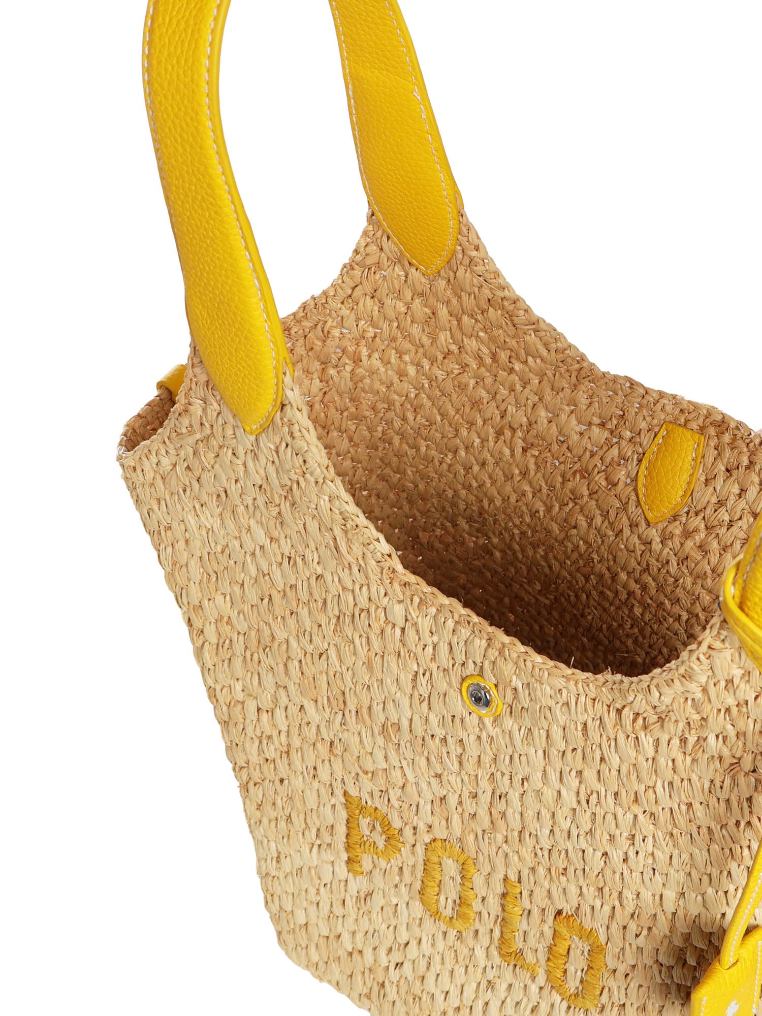 Borsa tote Polo Play in rafia e pelle 428978557 001 POLO RALPH LAUREN 