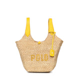 Borsa tote Polo Play in rafia e pelle 428978557 001 POLO RALPH LAUREN 