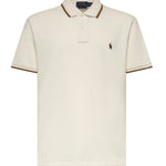Polo in cotone con logo<BR/> 710842621 054 POLO RALPH LAUREN 