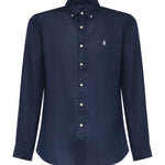 Camicia in lino con logo 710966294 504 POLO RALPH LAUREN 