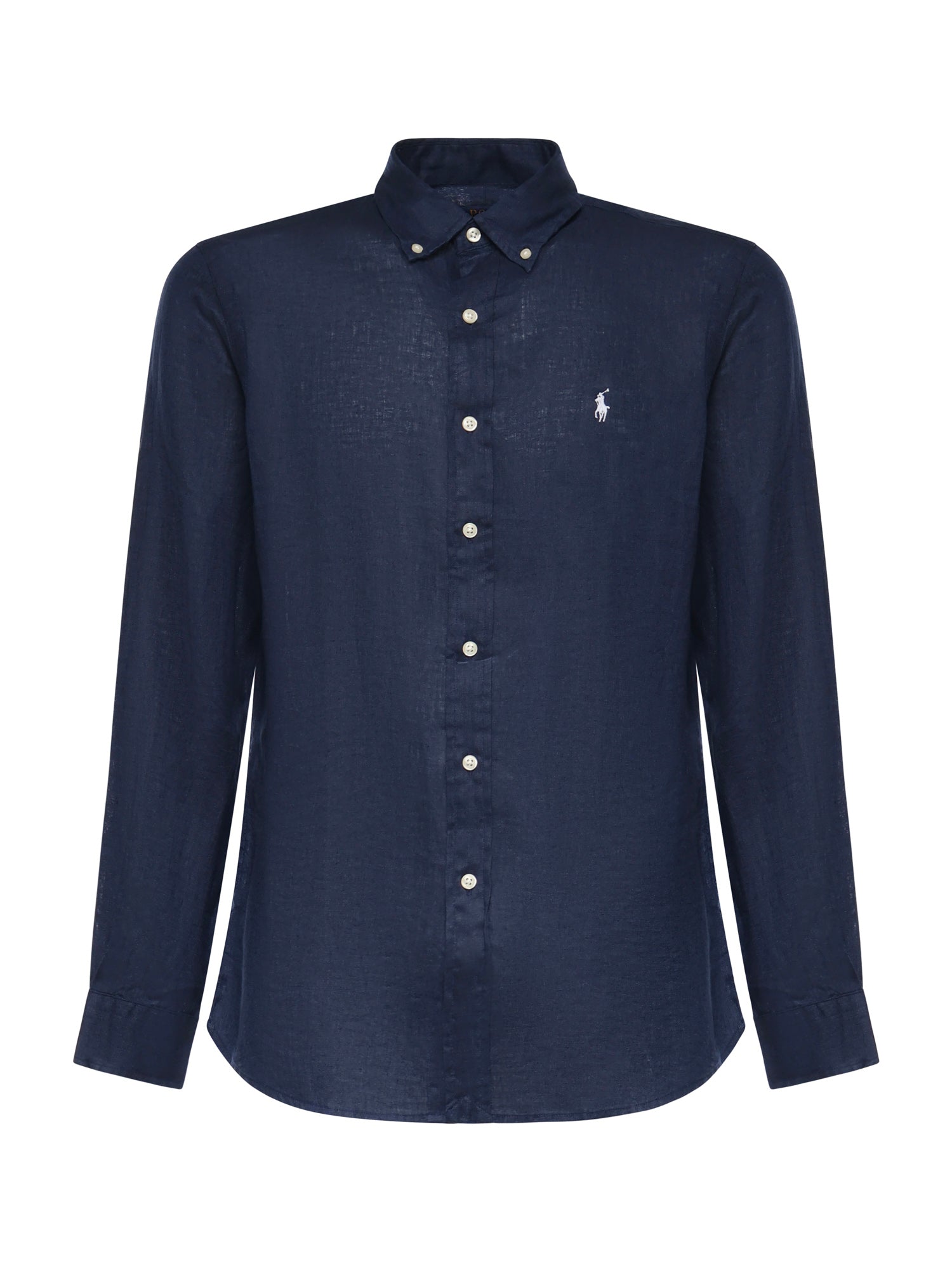 Camicia in lino con logo 710966294 504 POLO RALPH LAUREN 