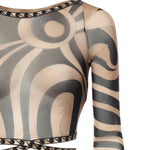 Top cropped stampa Marmo 6HJM32 6H769007 PUCCI 