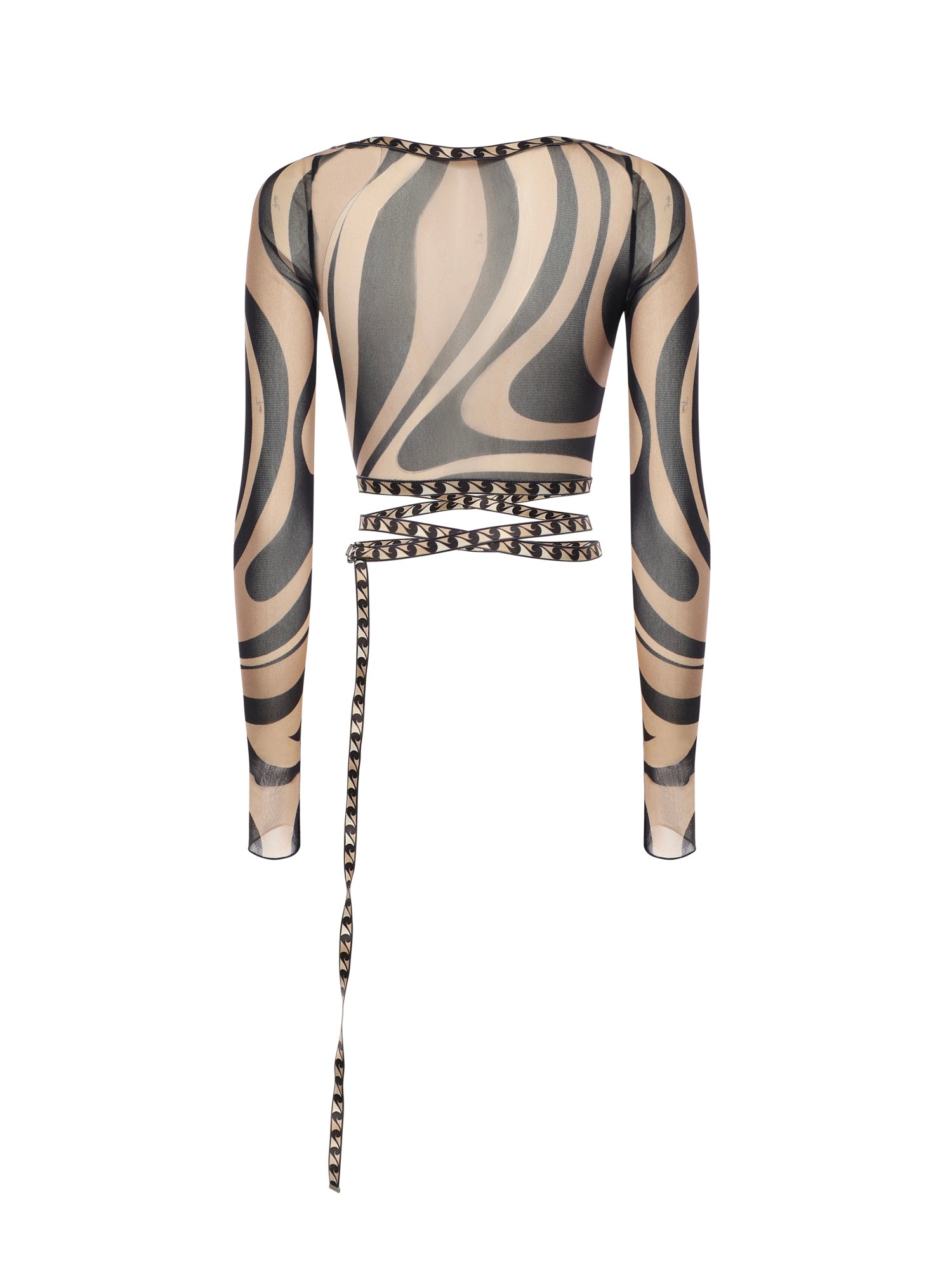 Top cropped stampa Marmo 6HJM32 6H769007 PUCCI 