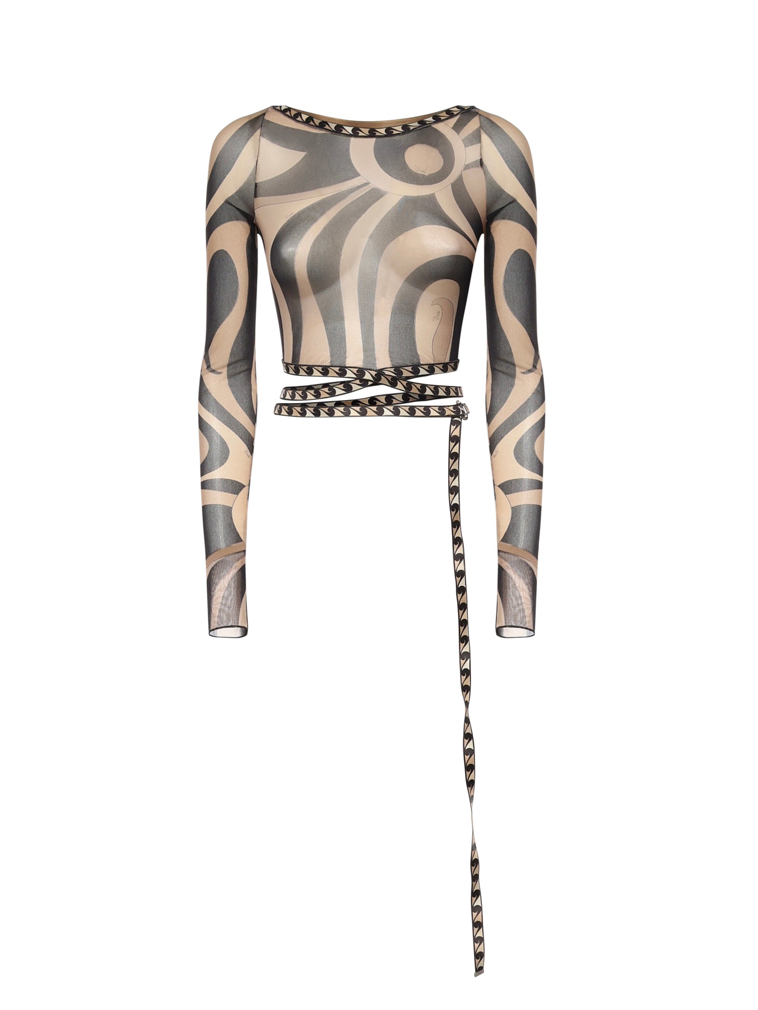 Top cropped stampa Marmo 6HJM32 6H769007 PUCCI 