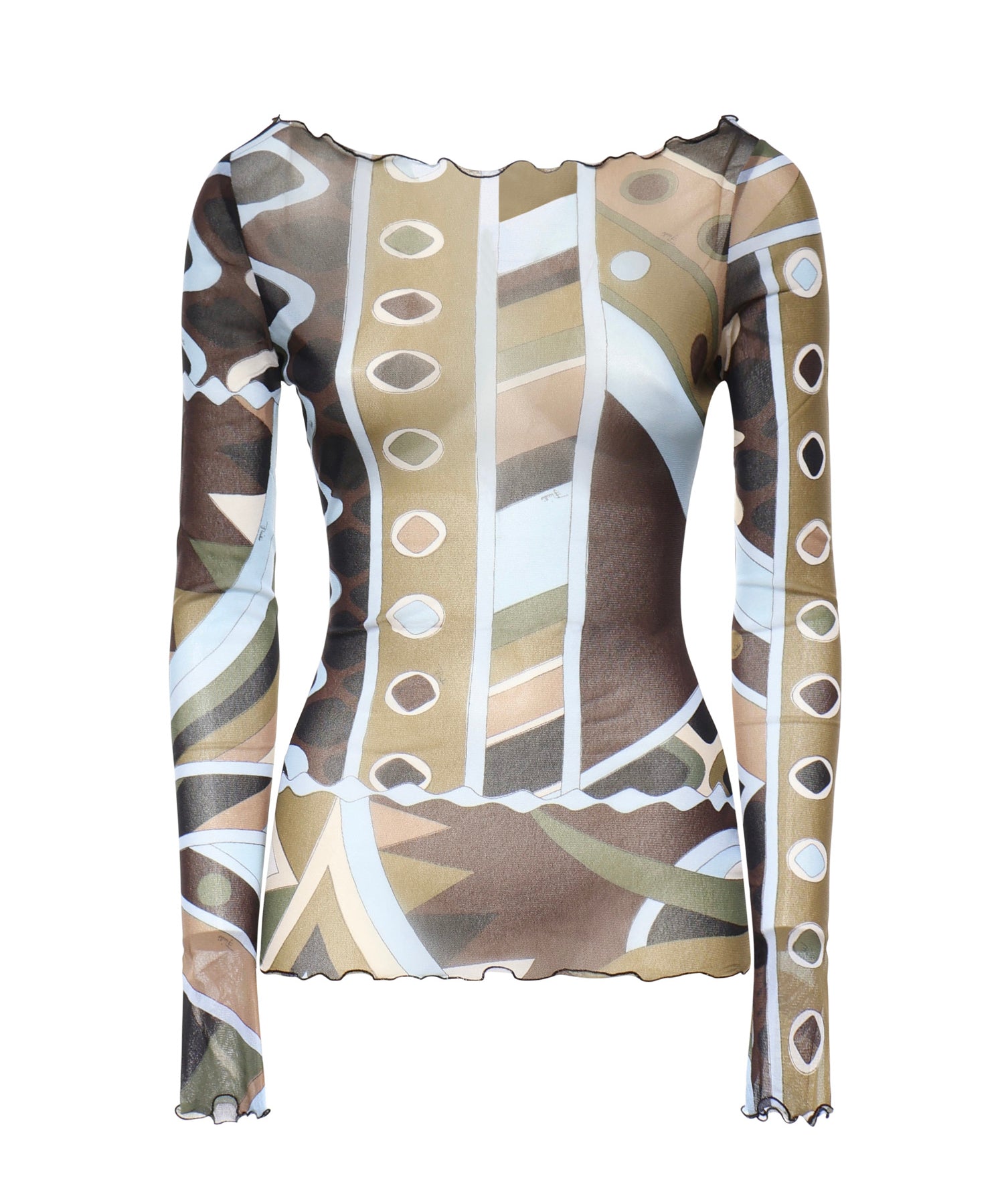 Top in tulle stampa Vivara 6HJM47 6H849016 PUCCI 