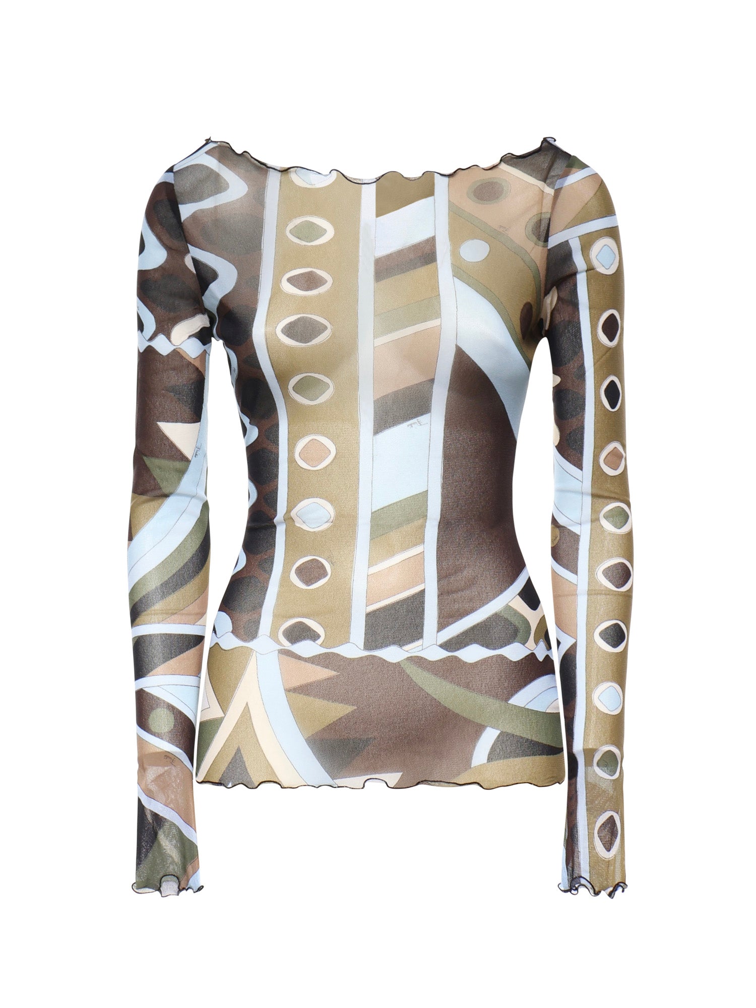 Top in tulle stampa Vivara 6HJM47 6H849016 PUCCI 